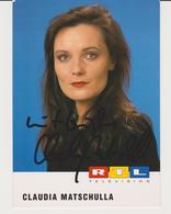 Authentic Signed RTL Card / Autograph -  German Actress CLAUDIA MATSCHULLA - Autographs