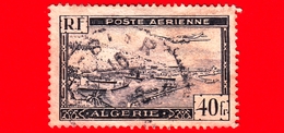 ALGERIA - Usato - 1946 - Aereo Sul Porto Di Algeri - 40 P. Aerea - Luftpost