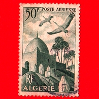 ALGERIA - Usato - 1949 - Moschea E Gole Di El Kantara - Cicogne Bianche Sopra Il Minareto - 50 P. Aerea - Poste Aérienne