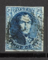 BÈLGICA	-	Yv. 7 A - Mi. 4 Bx -		Papier Mince -			N-12175 - 1851-1857 Médaillons (6/8)