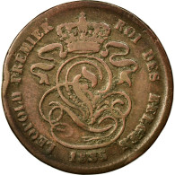 Monnaie, Belgique, Leopold I, 2 Centimes, 1835, TB, Cuivre, KM:4.1 - 2 Cent