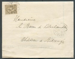 2c. Bistre-olive Obl. Dc LUXEMBOURG-VILLE Sur Imprimé (S.A. Du CASINO De Luxembourg - AG Du Mardi 27 Déc. 1898 Ordre Du - 1895 Adolphe Profil