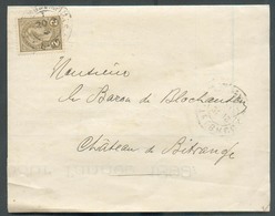 2c. Bistre-olive Obl. Dc LUXEMBOURG-VILLE Sur Imprimé (S.A. Du CASINO De Luxembourg - AG Du Mardi 27 Déc. 1898 Ordre Du - 1895 Adolfo De Perfíl