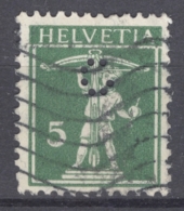 HELVETIA 1909: Mi 113 / YT 136, O PERFIN- FREE SHIPPING ABOVE 10 EURO - Perforés