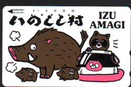 Télécarte Japon * YEAR Of The PIG (己亥) ZODIAC * (712) COCHON * PHONECARD JAPAN * TK * SCHWEIN * PORCO * VARKEN - Sternzeichen