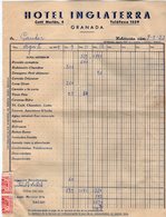 VP13.760 - Facture - 1959 - Hotel Inglatera GRANADA - Spain