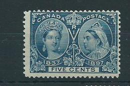 Canada 1897 Jubilee Issue Hm Sg127 5c Slate Blue - Ungebraucht