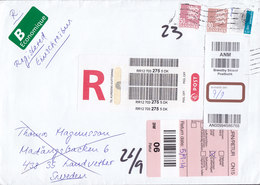 Denmark B-Economique & Registered Einschreiben Labels 2014 Cover Brief To Sweden UNCLAIMED & Retour Labels !! - Lettere