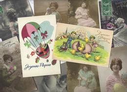 Lot N° 1563 De 10 CPA 9 X 14 Paques Oeuf Fantaisies Déstockage Pour Revendeurs Ou Collectionneurs - 100 - 499 Postcards