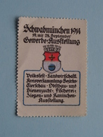 Schwabmünchen 1914 Gewerbe-Ausstellung ( Sluitzegel Timbres-Vignettes Picture Stamp Verschlussmarken ) - Gebührenstempel, Impoststempel