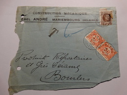 Fragment De Lettre Taxée 0,60 Au Départ De Mariembourg  Vers Bourlers (Chimay). - Andere & Zonder Classificatie