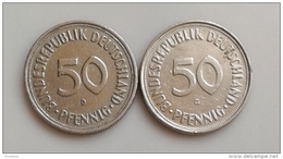 ALLEMAGNE 50  Pfennig 1950 G 1950 D  N°556D - 50 Pfennig