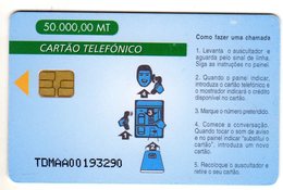 MOZAMBIQUE REF MV CARDS MZB-05 50 000MT Instructions Of Use 2 - Moçambique