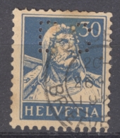 HELVETIA 1921-34: Mi 169 / YT 205, O PERFIN - FREE SHIPPING ABOVE 10 EURO - Perfin