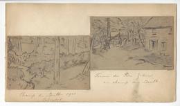 CHAMP DU BOULT PERE ZIDORE 2 DESSINS DE ANDRE VARENNES (1882 - 1972) Format 6,7 X 10,5 Cm Env. /FREE SHIPPING R - Drawings