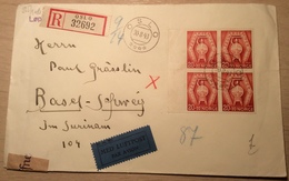 Norway OSLO 1943 PAR AVION GERMAN CENSORED Cover > Schweiz (Zensur Brief Cover Lettre WW2 War 1939-45 Censure - Storia Postale