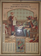 TOULOUSE - CALENDRIER DE1895 - IMPRIMERIES MERIDIONALE SALSE AINE M.SALZE-PETEL Succr 84-86 RUE RIQUET - TOULOUSE - Grand Format : ...-1900