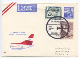 Austria 1964 AUA 1st Flight Caravelle Cover Wien To Venice Italy - Primeros Vuelos