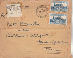 Tunisie Lettre Recommandée FOUM TATAHOUINE 18/10/1940  Notaire Barthès Castelnau D' Estrefonds Haute Garonne Passe Gabes - Lettres & Documents