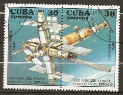 Cuba  1991  SG  3614-5 Anniversary 1st Man In Space   Fine Used - North  America