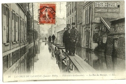 La Crue De La Seine 01/1910 VILLENEUVE La GARENNE La Rue Du Bocage LL 28 - Villeneuve La Garenne