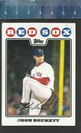 MLB TOPPS TRADING CARD 2008 BASEBALL - JOSH BECKETT - BOSTON RED SOX - 2000-Hoy