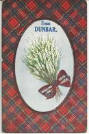 WISHING YE GUID LUCK FROM DUNBAR - NOVELTY CARD - LOTHIAN - East Lothian