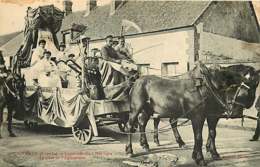 060119A - 28 COURVILLE Cavalcade Du 2 Mai 1909 Le Char De L'agriculture - Attelage Cheval Fête Paysan Fourche Faucille C - Courville