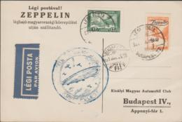 HUNGARY - 1929 Zeppelin Card. Superb Condition - Covers & Documents