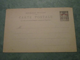 ENTIER Type Sage Surchargé - Carte Postale - Briefe U. Dokumente