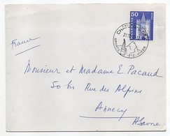 Suisse--1965-Lettre De CHATEAU D'OEX Pour ANNECY-74 (France)--beau Cachet--timbre  Bâle - Brieven En Documenten