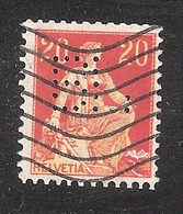 Perfin/perforé/lochung Switzerland No 98  TYPE II 1908-1933 - Hélvetie Assise Avec épée  BL  (31) - Perforés