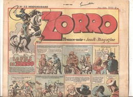 Zorro Hebdomadaire N°113 Du 1er Août 1948 Le Fils De Zorro - Zorro