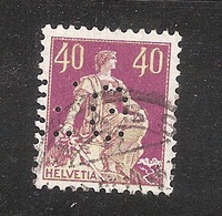 Perfin/perforé/lochung Switzerland No 102 TYPE II 1908-1933 - Hélvetie Assise Avec épée  F.G  Gondrand Frères - Perforés