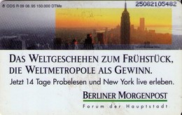 TARJETA TELEFONICA DE ALEMANIA. Berliner Morgenpost. R09 08.95 (422) - R-Series : Regions