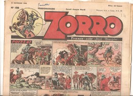 Zorro Hebdomadaire N°128 Du 21 Novembre 1948 Puits 47 - Zorro