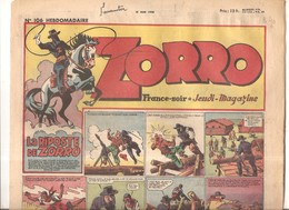 Zorro Hebdomadaire N°106 Du 13 Juin 1948 La Riposte De Zorro - Zorro