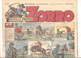 Zorro Hebdomadaire N°276 De 1951 Kid Zorro - Zorro