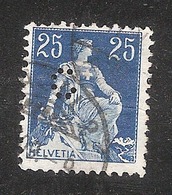 Perfin/perforé/lochung Switzerland No 99  1908-1933 - Hélvetie Assise Avec épée C  Handelsbank - Perforés