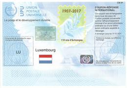 Luxembourg Luxemburg 2018 Reply Coupon Reponse 110 Ans D'échanges Hologram Type T37 IRC IAS - Hologrammen