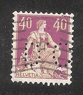 Perfin/perforé/lochung Switzerland No 102  1908-1933 - Hélvetie Assise Avec épée D.C  Danzas & Cie - Perforés