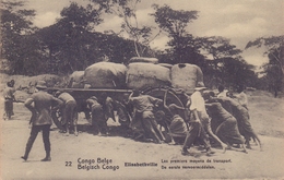 BELG. CONGO 1912 : PWS/E.P./P.St. - ILLUSTR.** Nr.22 – 10 C. : TRANSPORT,PUSH,VEHICLE,CHARIOT - Enteros Postales
