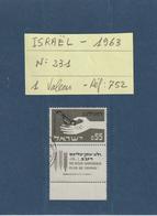 ISRAEL - 1963  - 1 Timbre Oblitéré - N° 231  - En L'état -.voir Les 2 Scannes - Usados (con Tab)