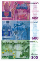 DEUTSCHE PARKBANK SPECIMEN // 300 / 600 / 1000 Euros - Specimen