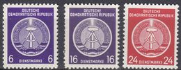 GERMANIA DDR - 1954 - Lotto 3 Valori Nuovi MNH - Servizio Yvert 2, 7 E 9. - Ungebraucht