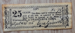 USA 25 Cents 1816 Copy Fantasy Money - Other & Unclassified