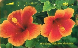 Northern Mariana Islands - NMI-MT-07, Hibiscus, Northern Marianas, Flowers, 10,000ex, 10U, 12/93, Used - Mariannes