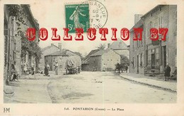 23 RARE ☺♥♥ PONTARION - LA PLACE < CAFE PAQUETON EDITEUR De CARTES POSTALES - EDITION HM N° 528 - Pontarion