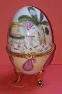 Oeuf En Porcelaine, De Collection, Boite à Bijoux Style Fabergé - Eieren