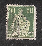 Perfin/perforé/lochung Switzerland No 103  1908-1933 - Hélvetie Assise Avec épée   D  SA Danzas & Cie - Perforés